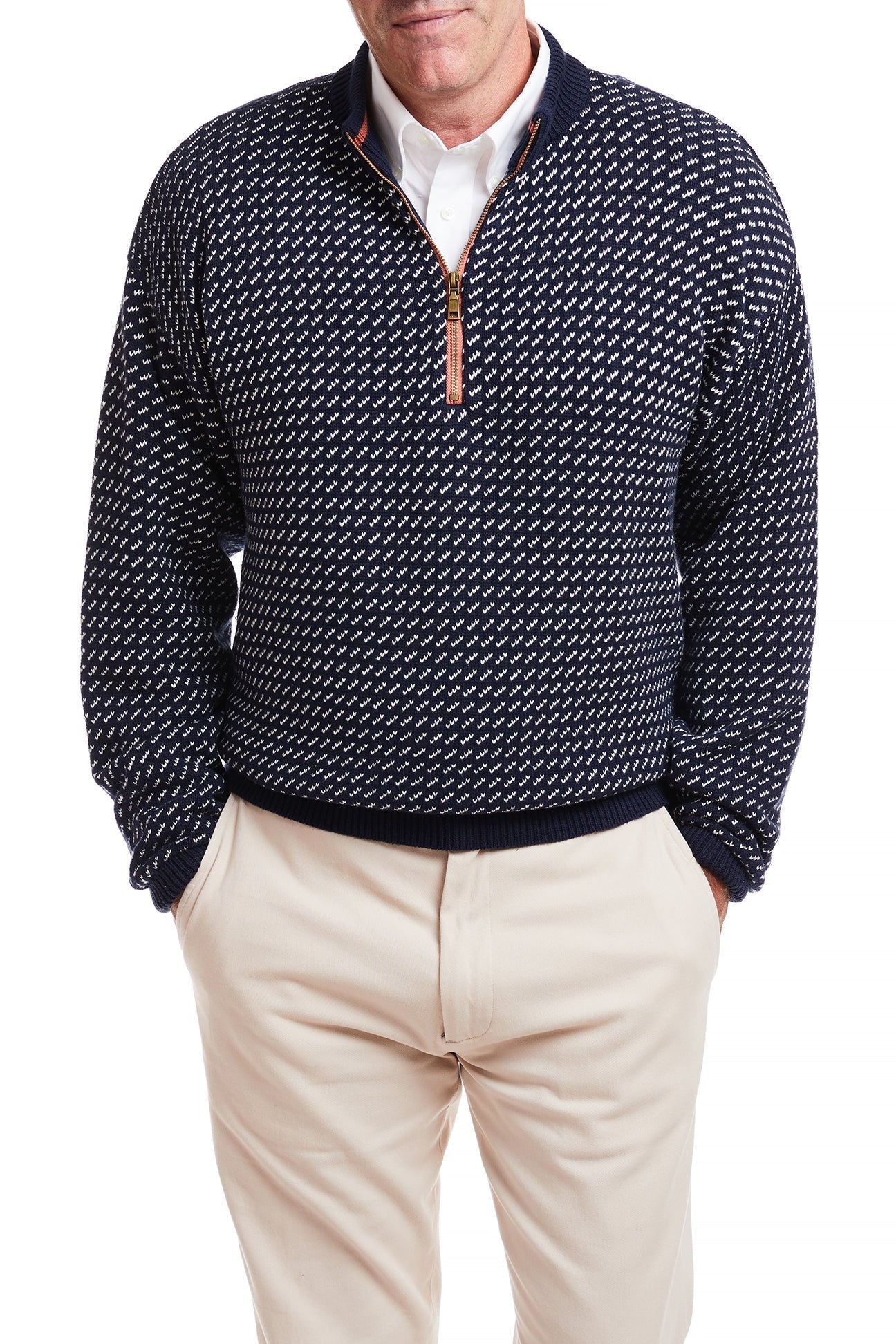 Castaway 1/4 Zip Sweater Navy Birdseye Heavy Cotton Knit Classic New England Fall/Winter Pullover Castaway 1/4 Zip Sweater Navy Birdseye Heavy Cotton Knit Classic New England Fall/Winter Pullover