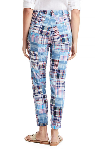 Ankle Capri Stretch Twill Seapoint Patch Madras LADIES PANT Castaway Nantucket Island