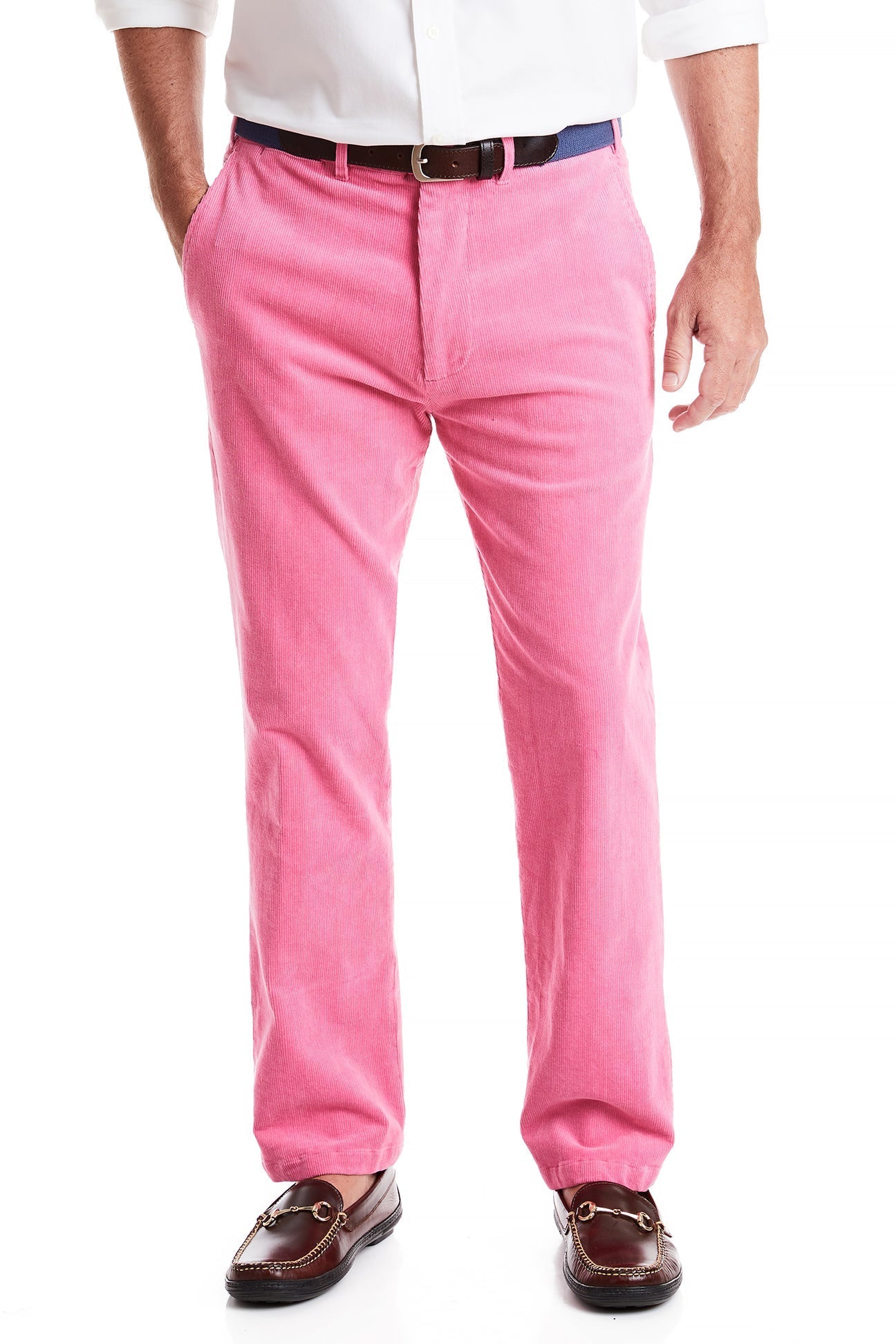 Mens pink corduroy sales trousers