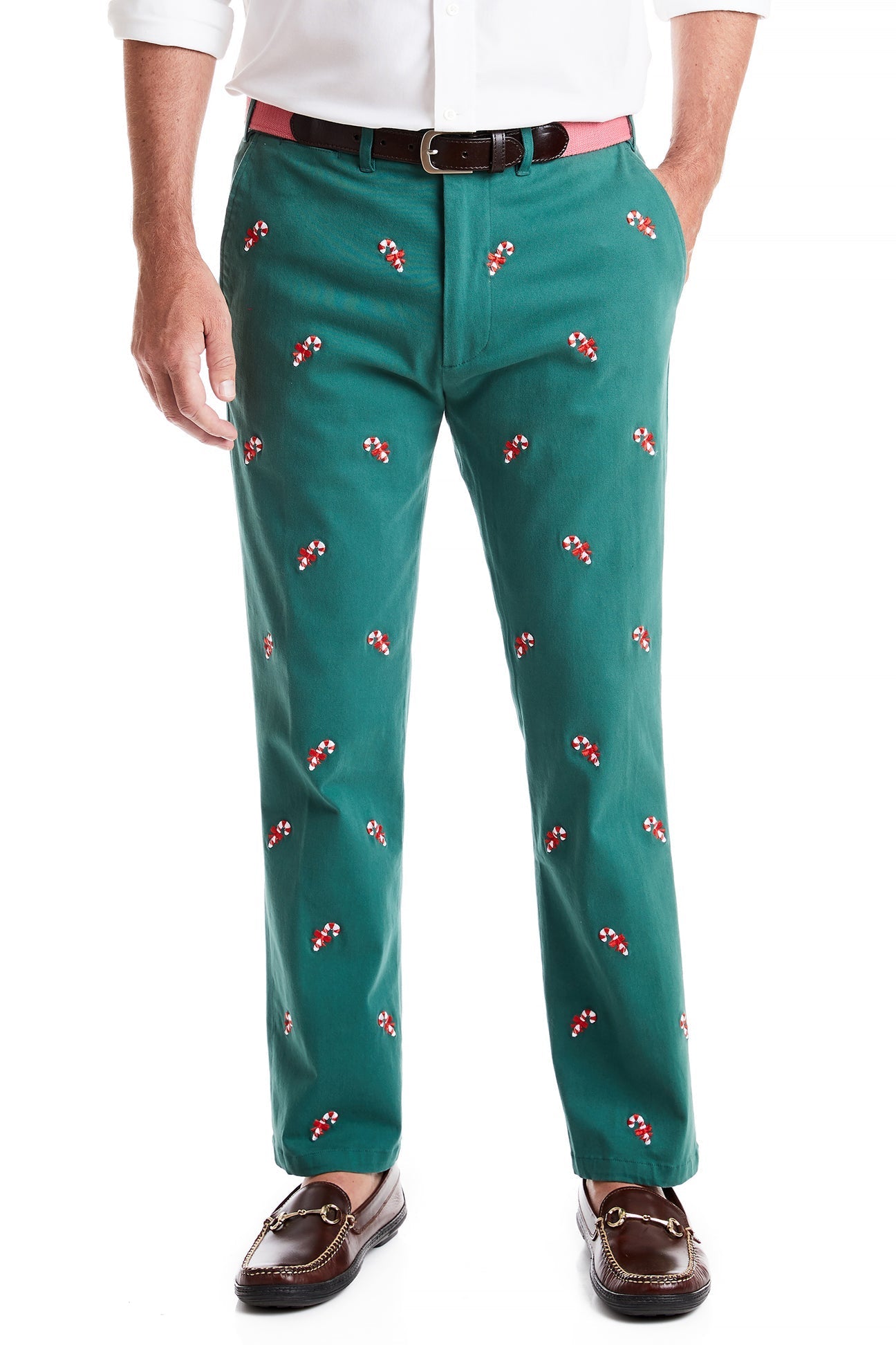 Harbor Pant Stretch Twill Hunter with Candy Cane Harbor Pant Stretch Twill Hunter with Candy Cane