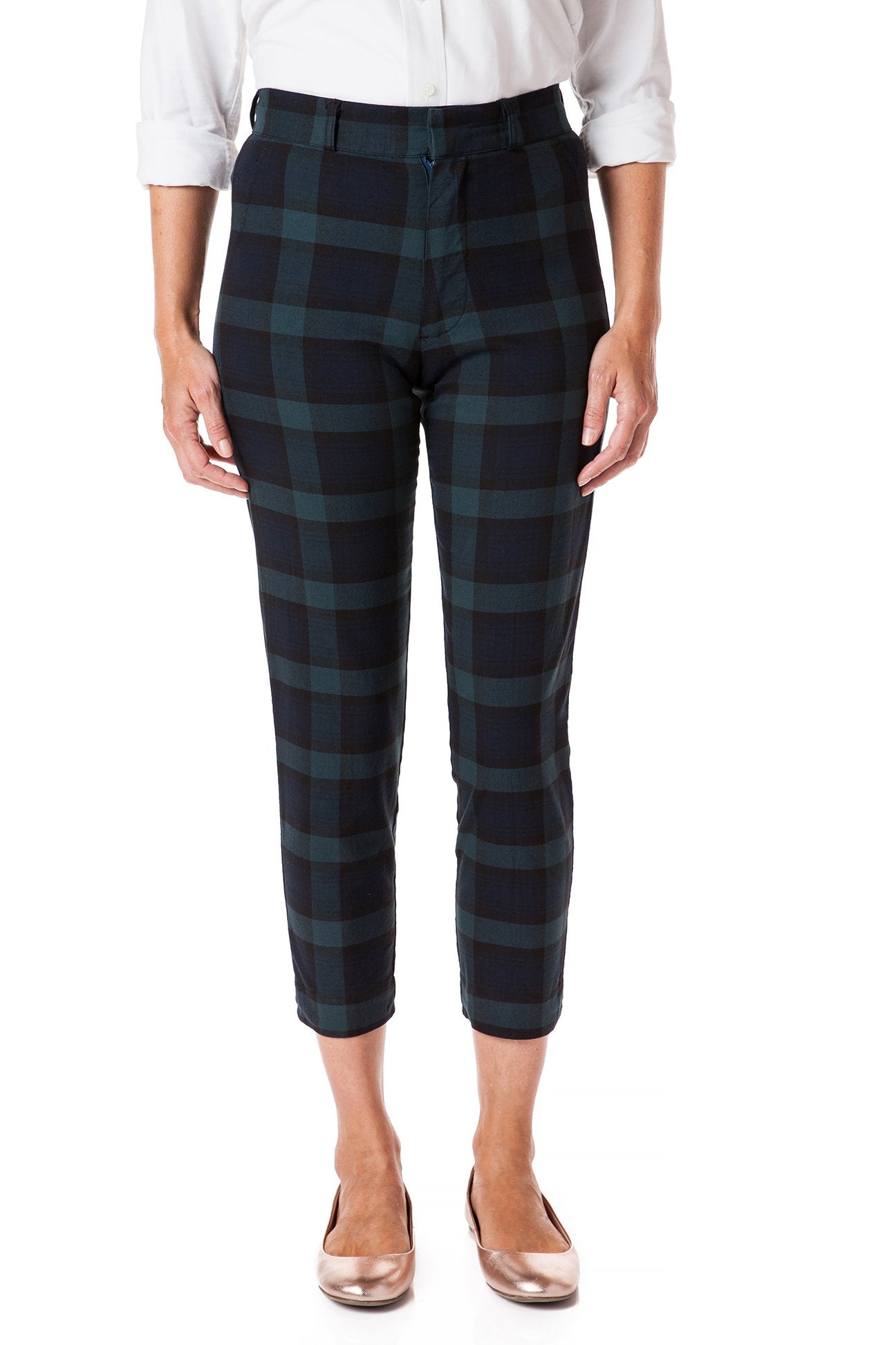 Womens Pants Checkered Stretch Pants Ladies Christmas Holiday