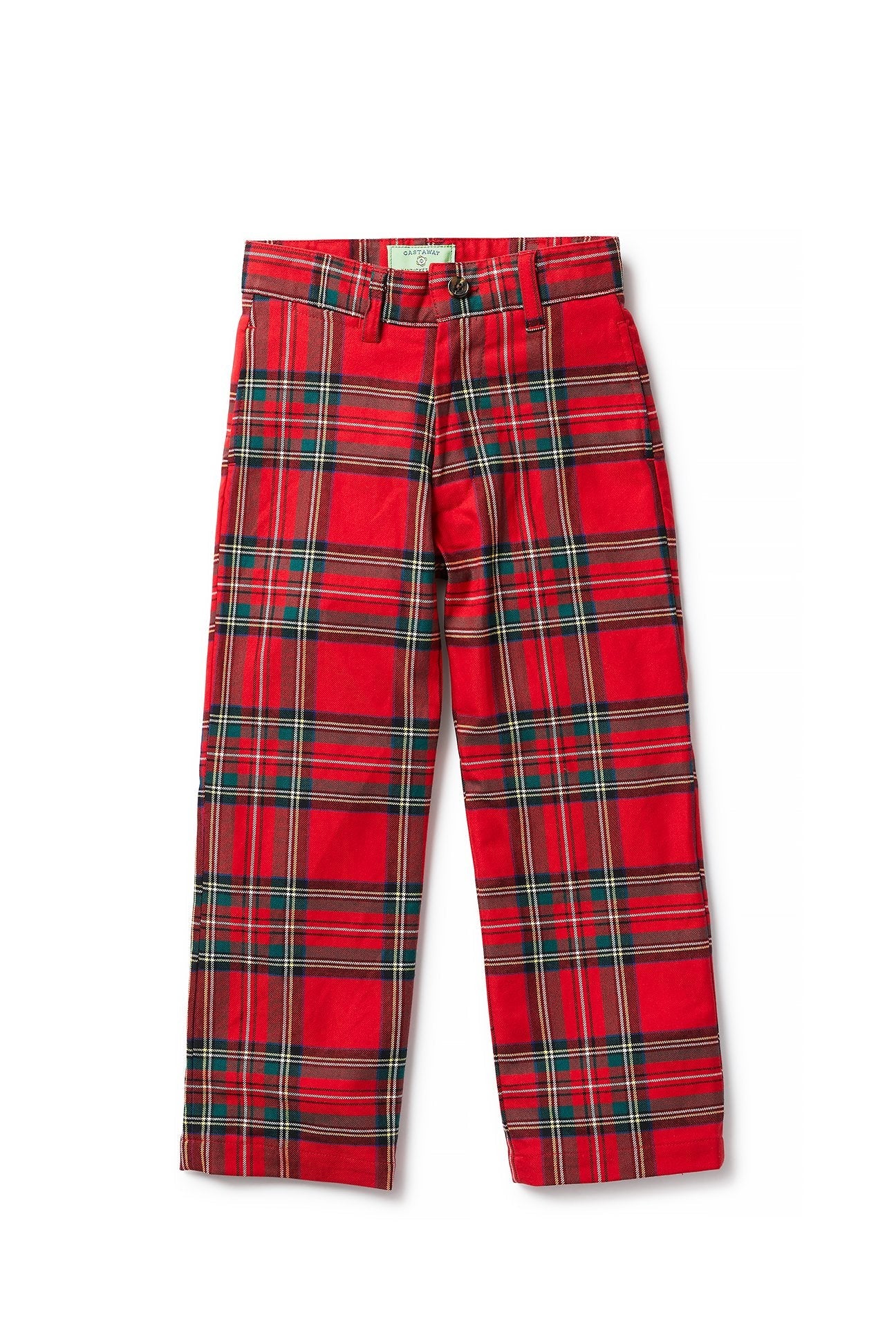 Boys Stretch Twill Christmas Pant Royal Stewart Tartan Plaid