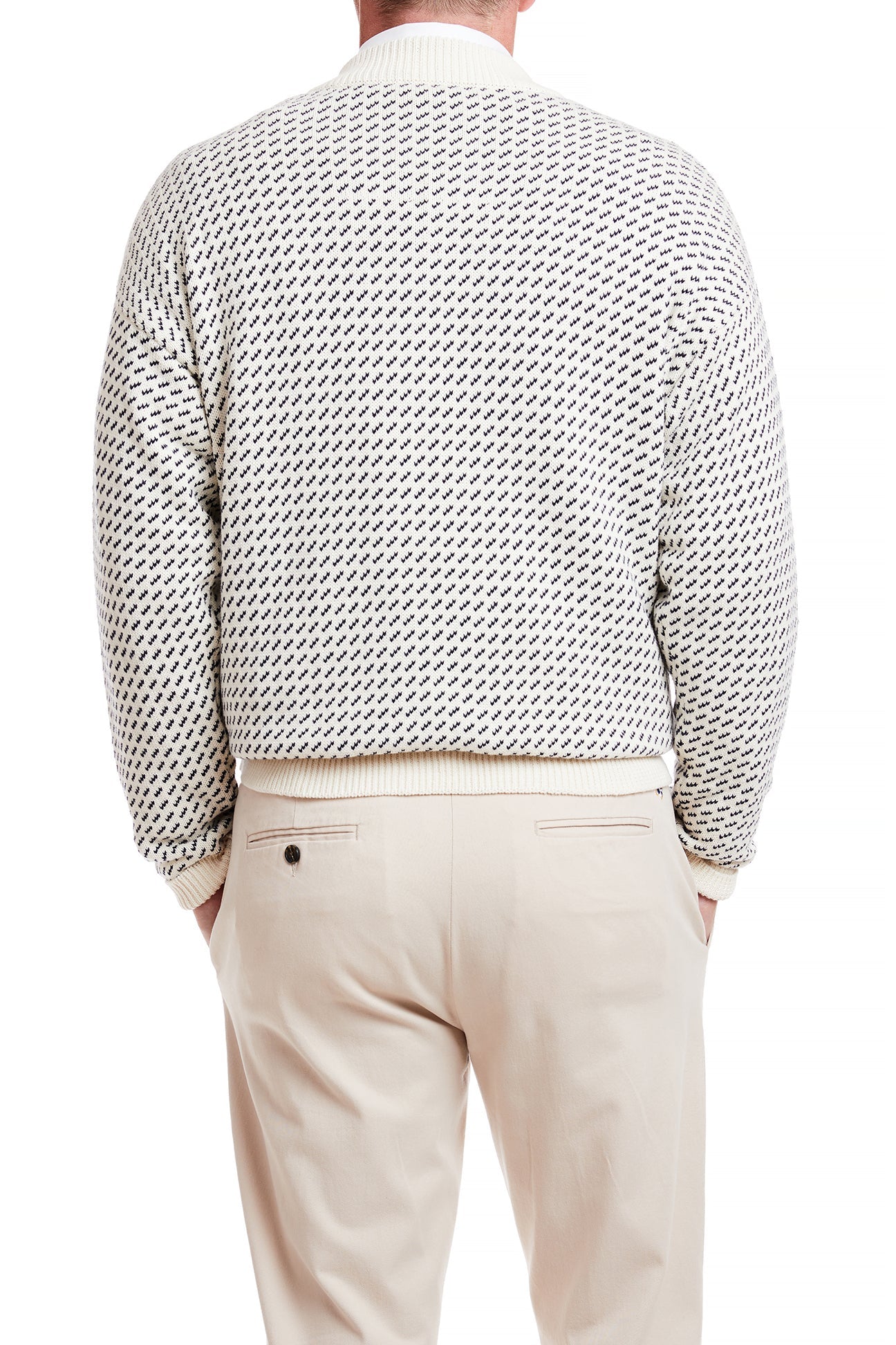 Mens Birdseye Sweater 1 4 Zip Nautral Castaway Nantucket Island