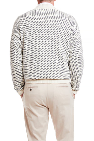 1/4 Zip Sweater Birdseye Natural MENS OUTERWEAR Castaway Clothing