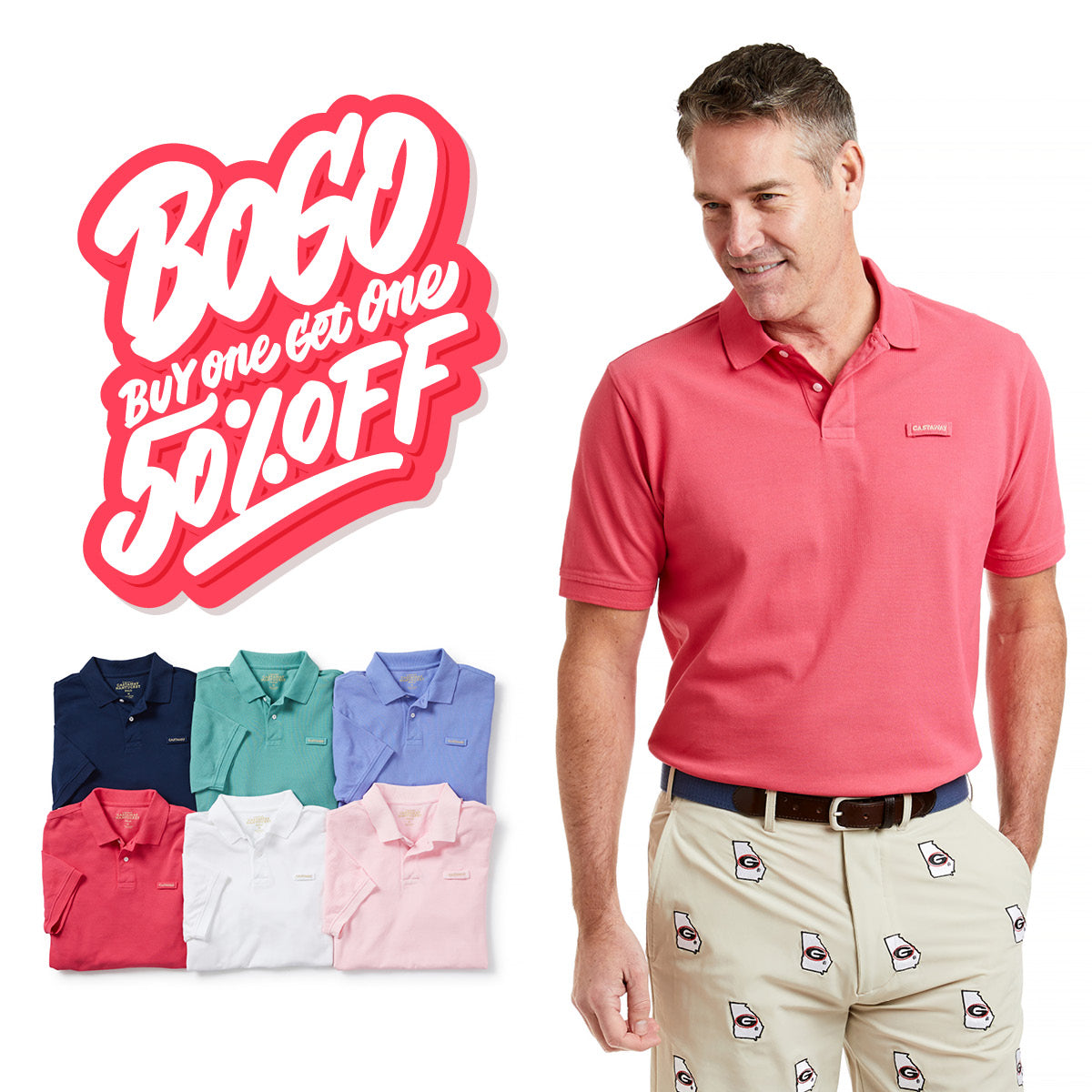 The Polo Bogo. Buy one and get one 50% off. 