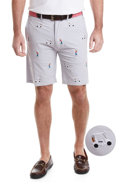 ACKformance Short Stone with Golf Cart and Golfer MENS EMBROIDERED SHORTS Castaway Nantucket Island