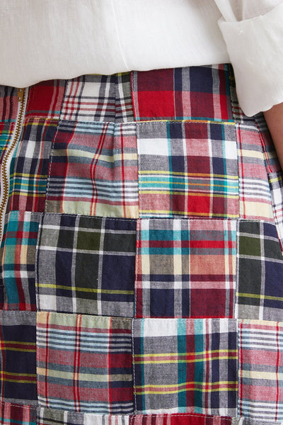 Ali Skirt Sconset Patch Madras LADIES SKIRTS Castaway Nantucket Island