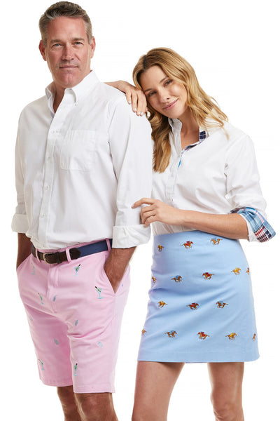 Ali Skirt Stretch Twill Liberty with Racing Horses LADIES SKIRTS Castaway Nantucket Island