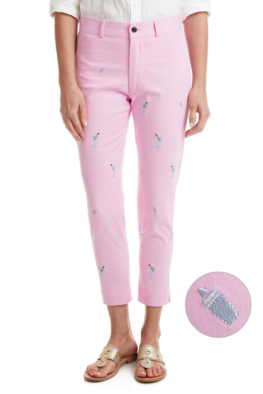 Martini & Shaker Capri Pants, Pink | Castaway – Castaway Nantucket