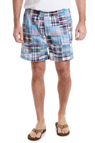 Barefoot Boxer Seapoint Patch Madras CASTAWAY BOXERS Castaway Nantucket Island