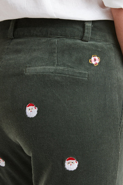 Beachcomber Corduroy Ankle Capri Olive with Christmas Night LADIES PANTS Castaway Nantucket Island