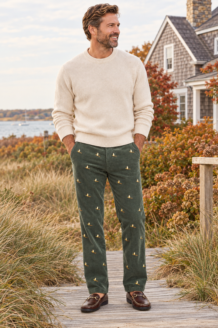 Men's Pheasant Hunt Corduroy Pants, Olive | Castaway – Castaway
