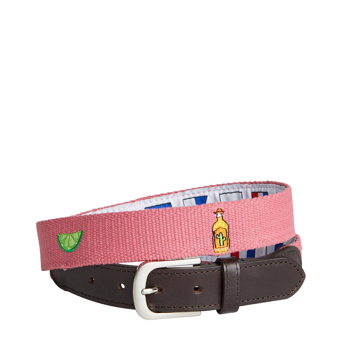 Bowsprit Belt Hurricane Red with Tequila Lime Salt MENS BELTS Castaway Nantucket Island