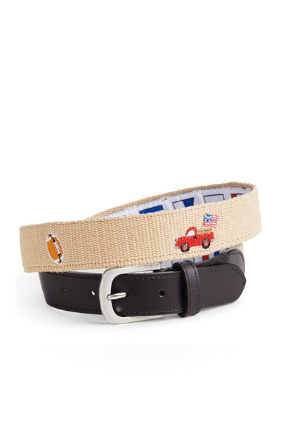 Bowsprit Belt Tan with Tailgate MENS BELTS Castaway Nantucket Island