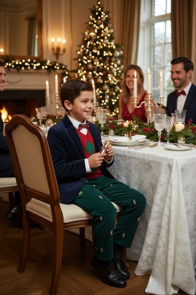 Boys Beachcomber Corduroy Pant Hunter with Nutcracker and Present BOYS PANTS Castaway Nantucket Island