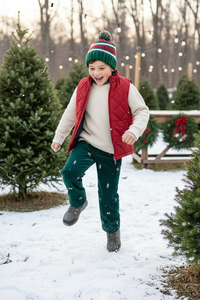 Boys Beachcomber Corduroy Pant Hunter with Nutcracker and Present BOYS PANTS Castaway Nantucket Island