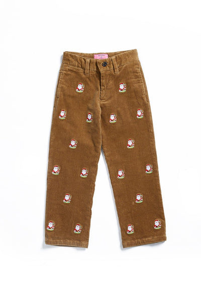 Boys Beachcomber Corduroy Pant Khaki with Santa Candy Cane BOYS PANTS Castaway Nantucket Island