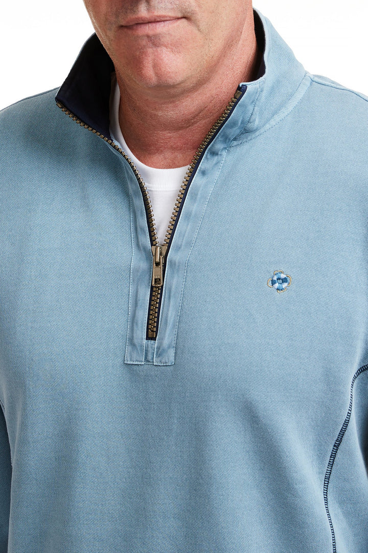 Breakwater Mens Quarterzip Slate – Castaway Nantucket Island