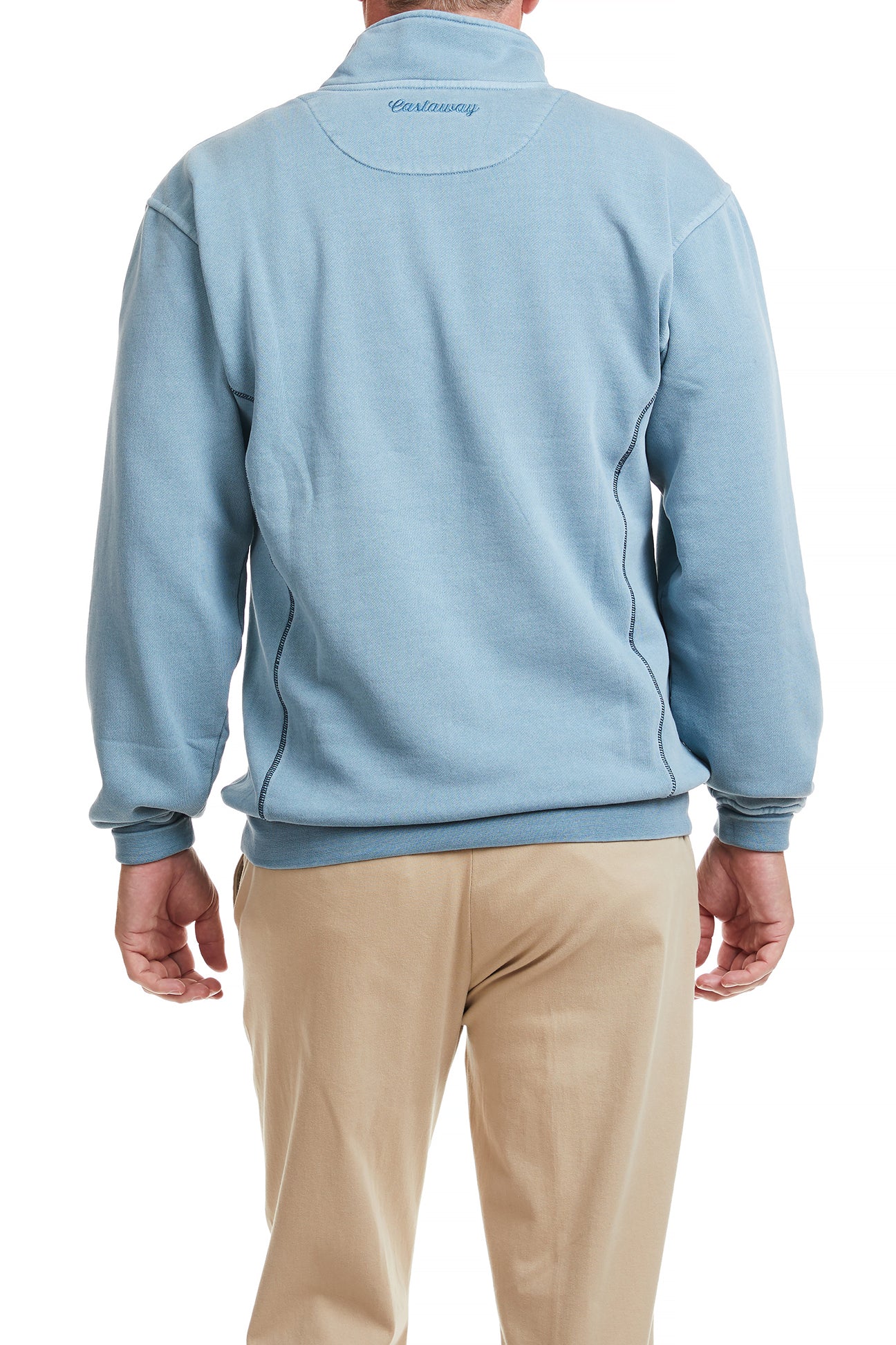 Breakwater Quarterzip Slate MENS OUTERWEAR Castaway Nantucket Island
