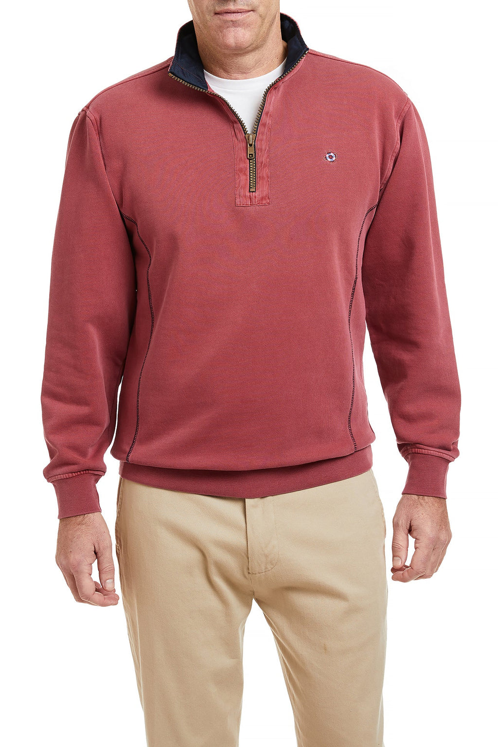 Breakwater Quarterzip Weathered Red MENS OUTERWEAR Castaway Clothing