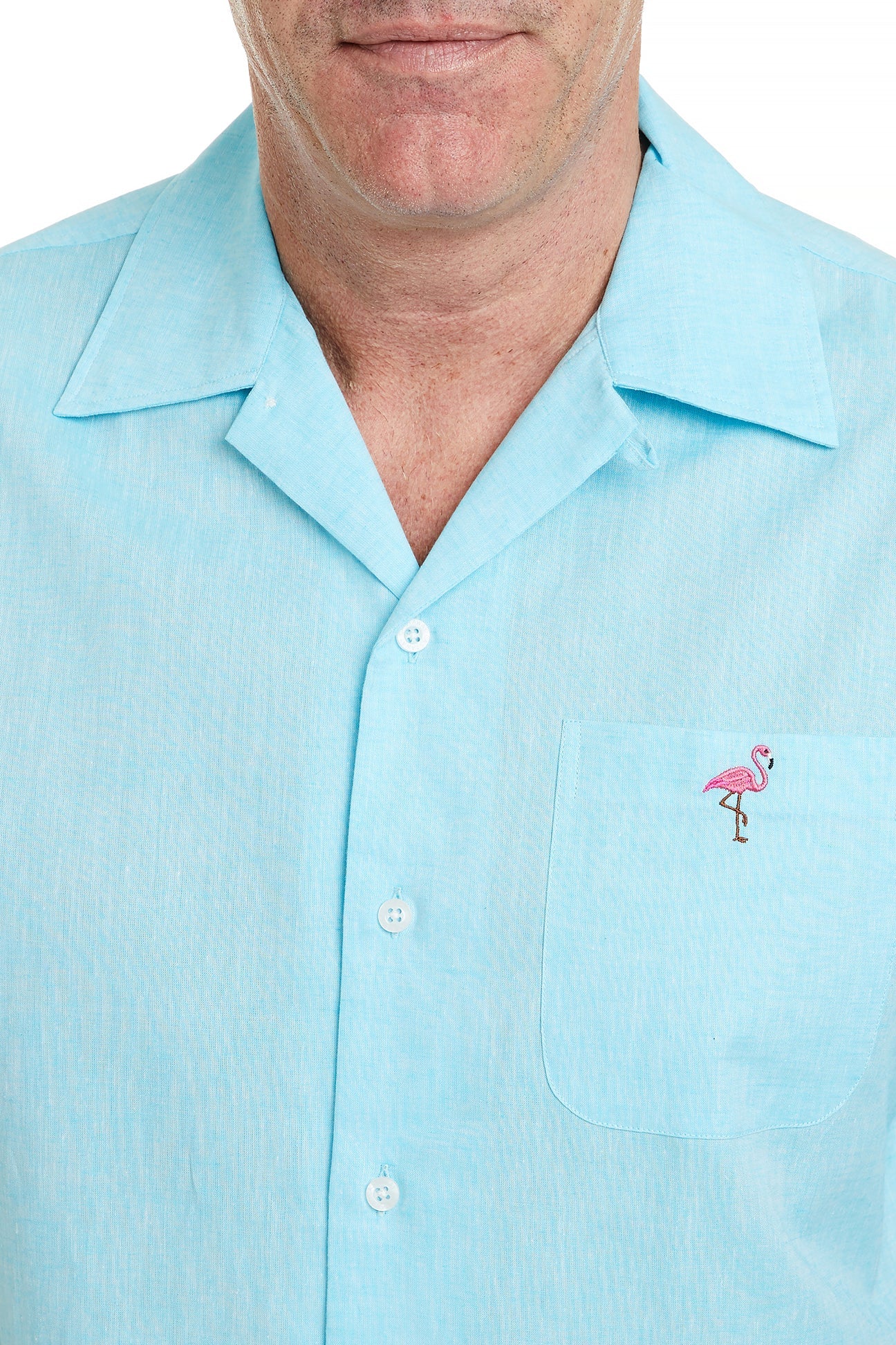 caribbean blue dress shirt Linen Shirt Caribbean Blue