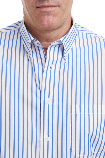 Chase Mens Shirt Blue Stripe MENS SPORT SHIRTS Castaway Nantucket Island