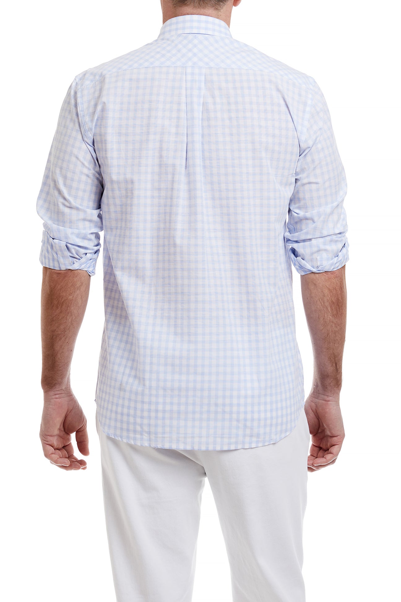 Chase Shirt Blue Beach Gingham MENS SPORT SHIRTS Castaway Nantucket Island