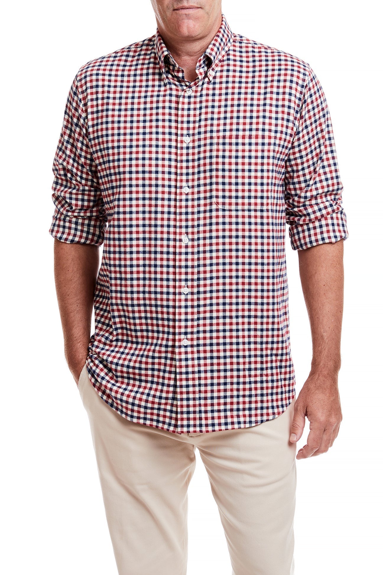 Chase Shirt Bristol Brushed Check MENS SPORT SHIRTS Castaway Nantucket Island