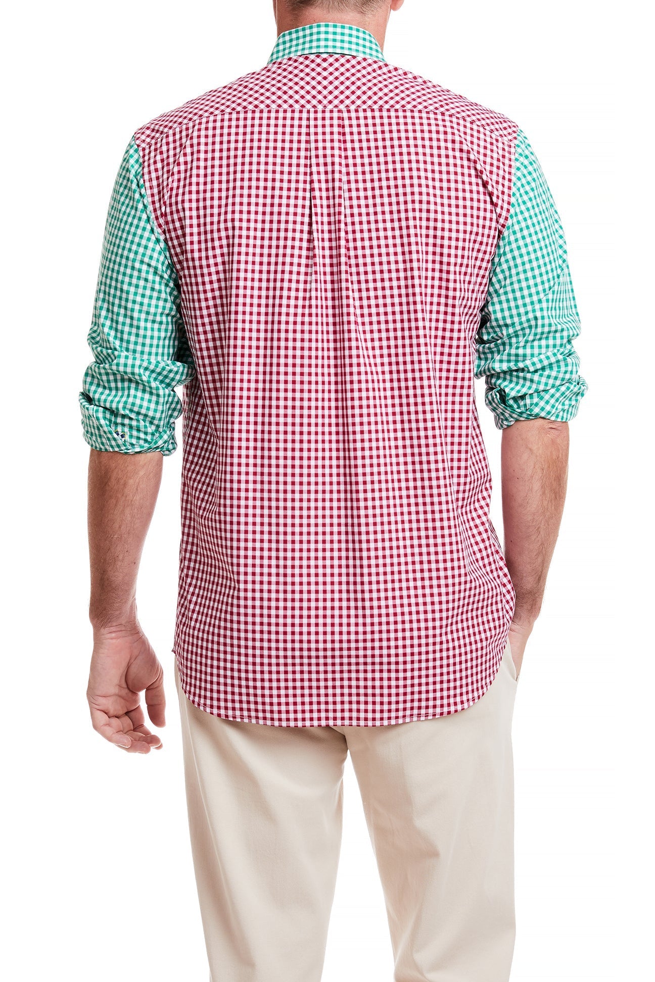 Castaway Mens Holiday Chase Shirt Gingham Holiday Panel Castaway Mens Holiday Chase Shirt Gingham Holiday Panel