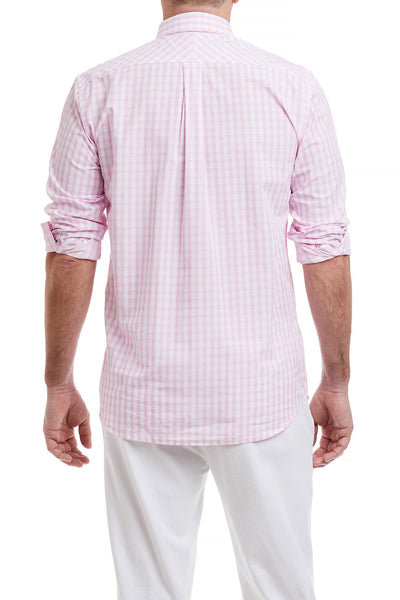 Chase Shirt Pink Beach Gingham MENS SPORT SHIRTS Castaway Nantucket Island