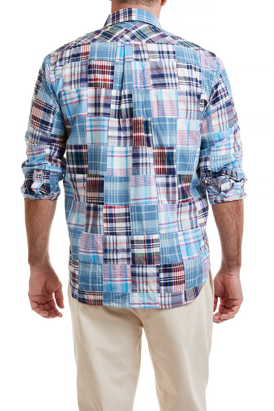 Chase Shirt Seapoint Patch Madras MENS SPORT SHIRTS Castaway Nantucket Island