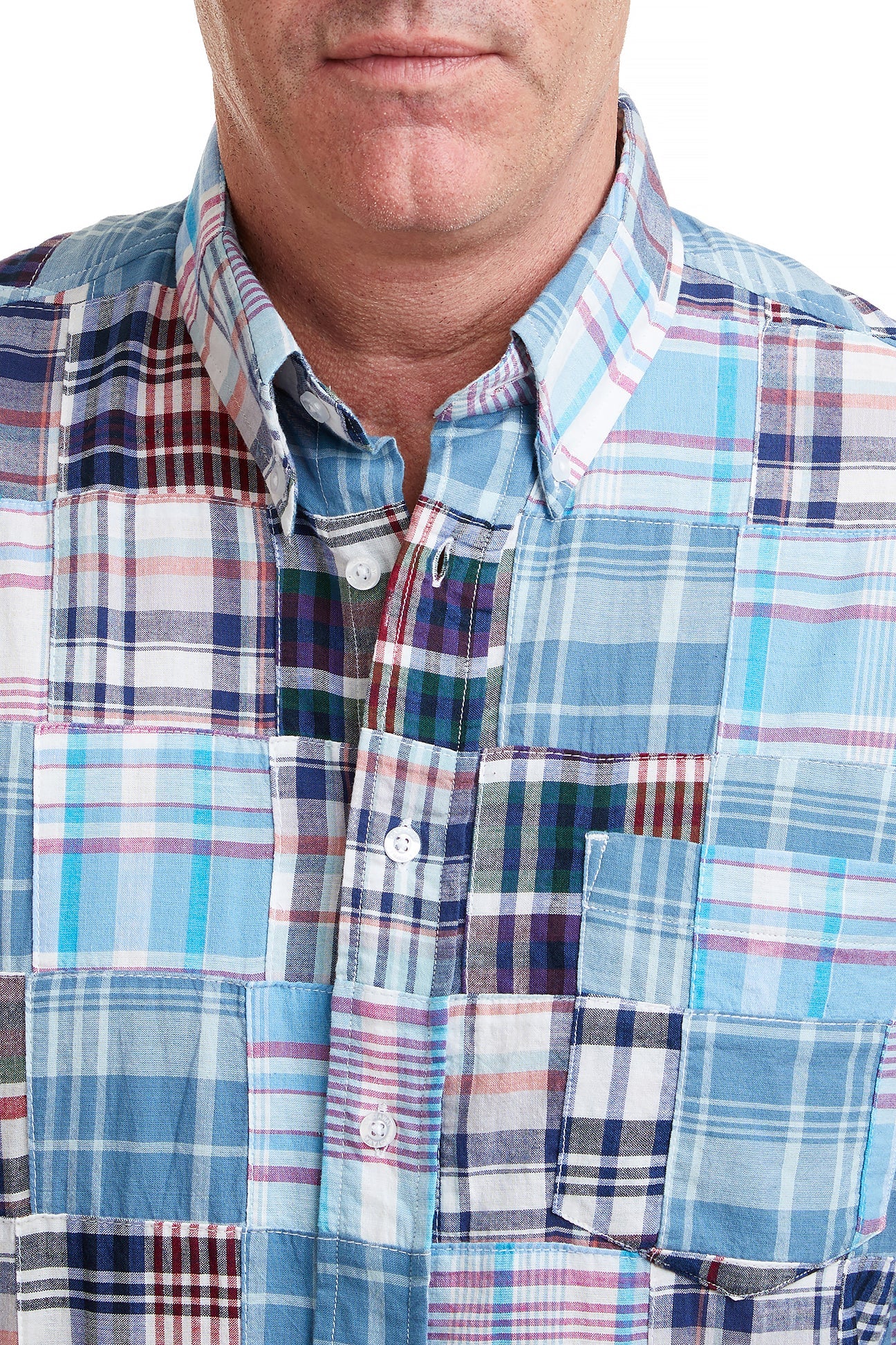 Chase Shirt Seapoint Patch Madras MENS SPORT SHIRTS Castaway Nantucket Island
