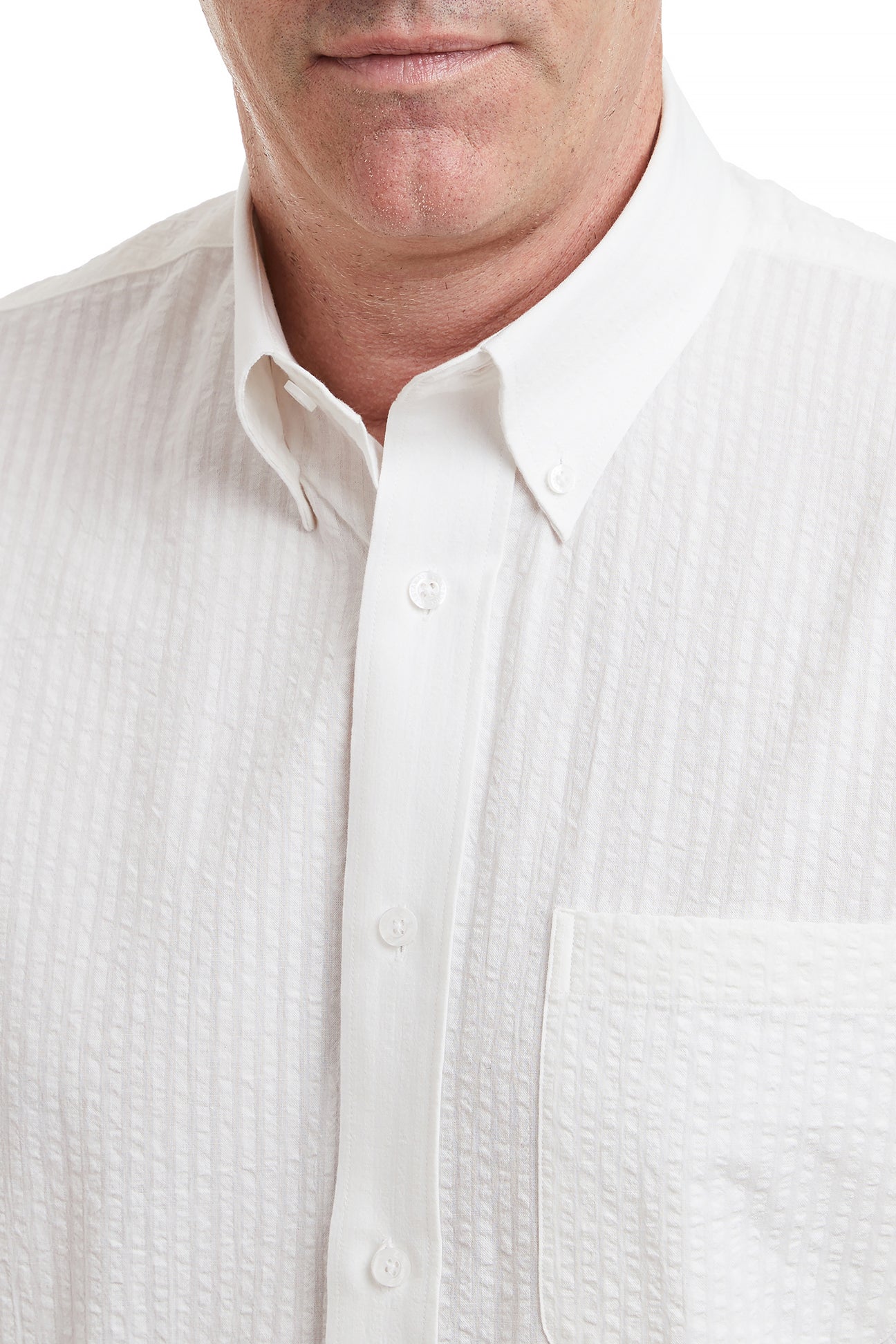Chase Shirt White Seersucker M / White / Longsleeve Chase Shirt White Seersucker M / White / Longsleeve