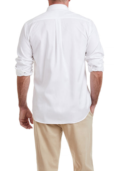 Chase Shirt White with Single Santa Candy Cane MENS SPORT SHIRTS Castaway Nantucket Island