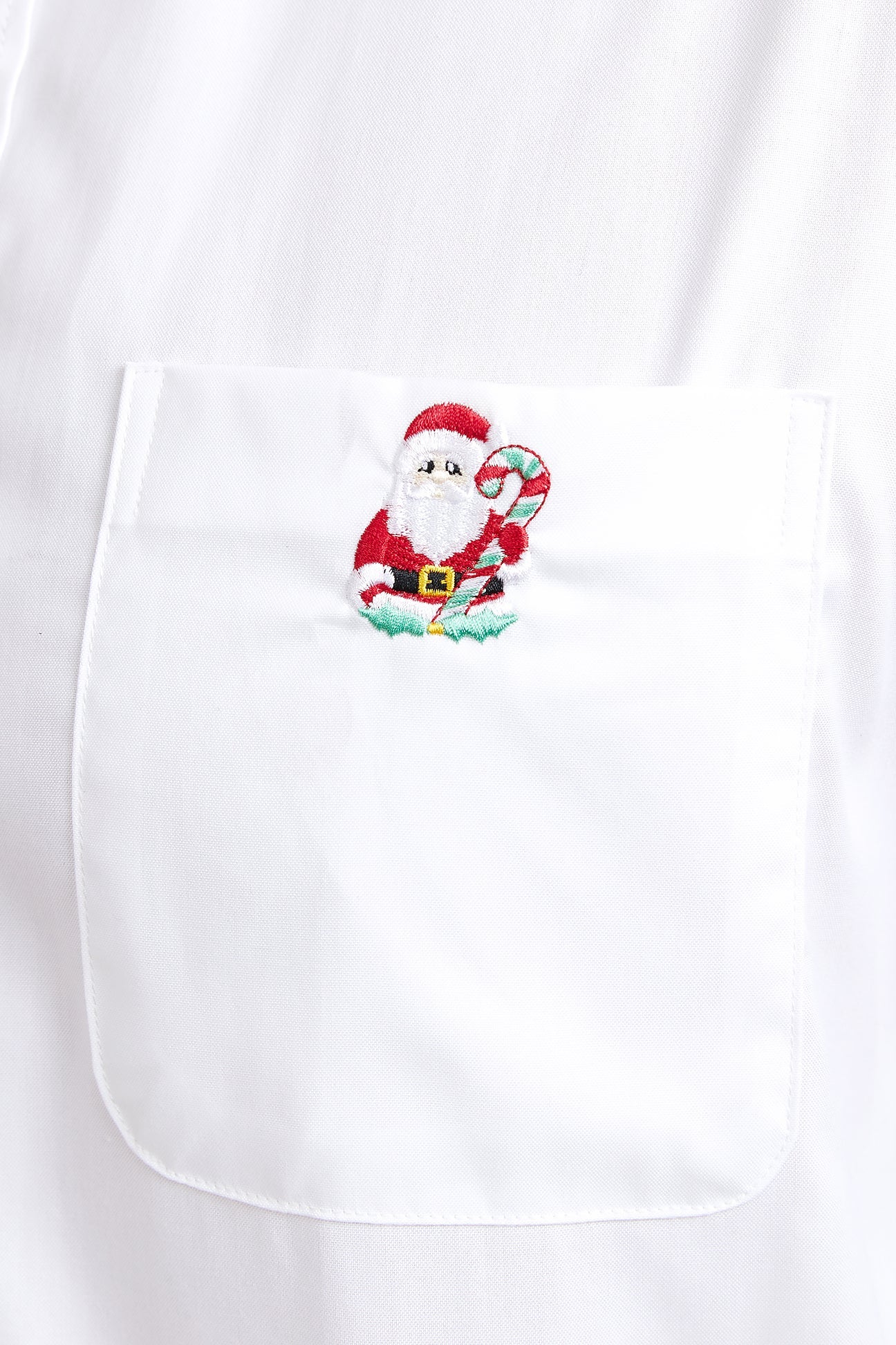 Chase Shirt White with Single Santa Candy Cane MENS SPORT SHIRTS Castaway Nantucket Island