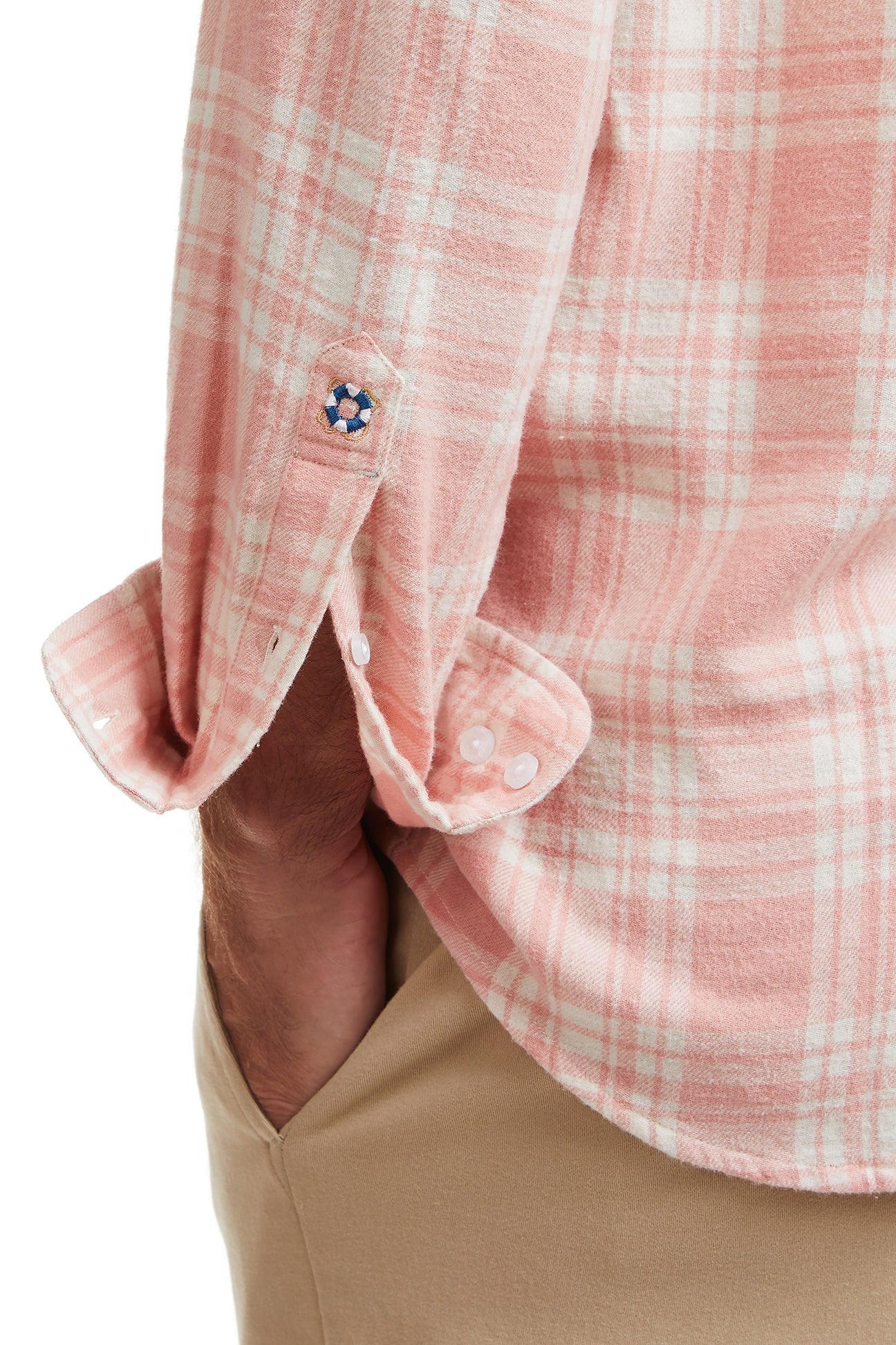 Castaway Mens Chase Long Sleeve Shirt Winter Rose Plaid Castaway Nantucket Island Castaway Mens Chase Long Sleeve Shirt Winter Rose Plaid Castaway Nantucket Island