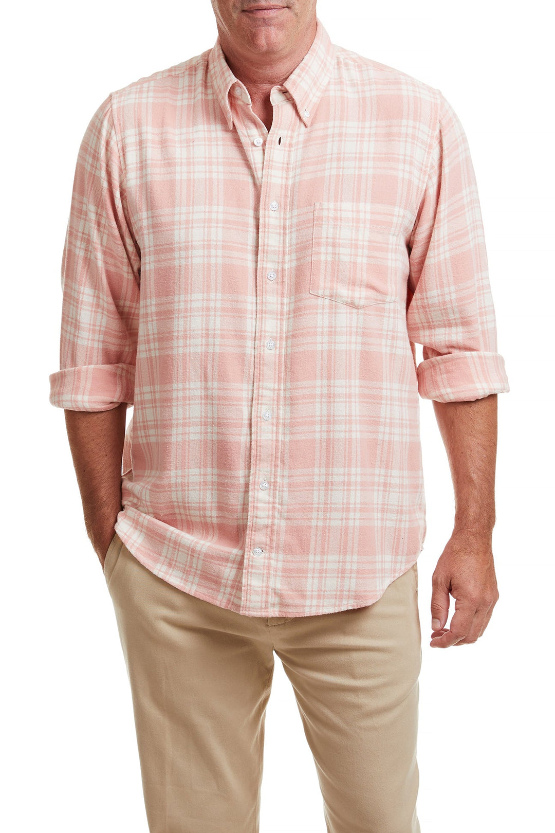 Castaway Mens Chase Long Sleeve Shirt Winter Rose Plaid – Castaway