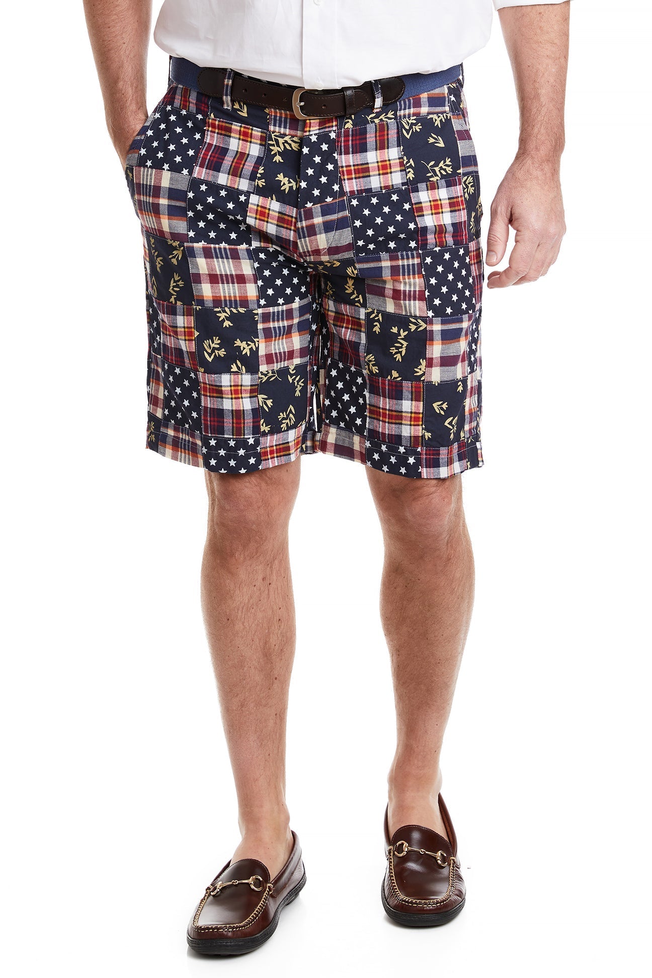 Cisco Short Patriotic Patch Madras MENS SHORTS Castaway Nantucket Island