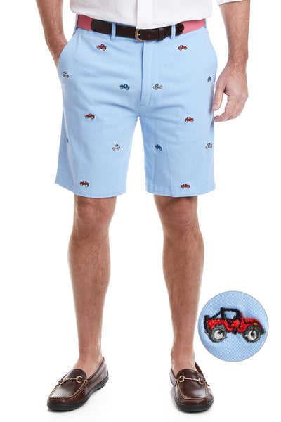 Cisco Short Stretch Twill Liberty with Jeeps MENS EMBROIDERED SHORTS Castaway Nantucket Island