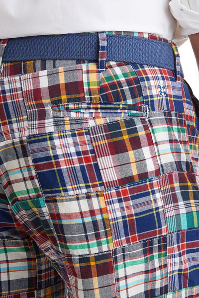 Cisco Short Stretch Twill Rockport Patch Madras MENS SHORTS Castaway Nantucket Island