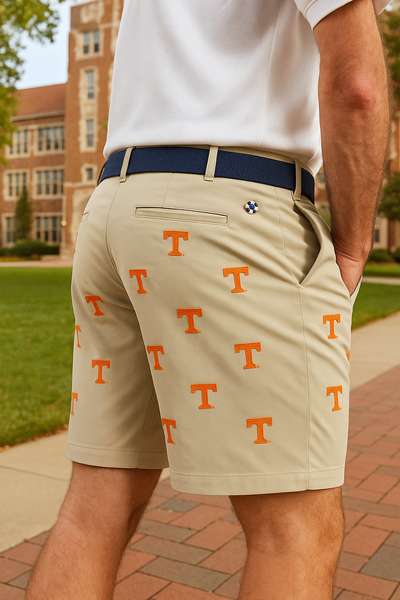 Collegiate ACKformance Short Khaki with Tennessee MENS EMBROIDERED SHORTS Castaway Nantucket Island