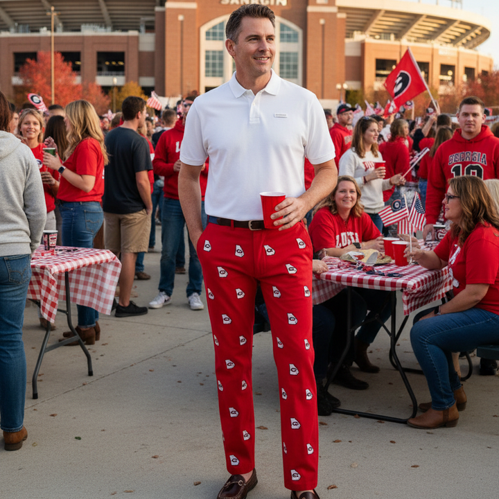 Georgia Bulldogs Embroidered Pants, Red | Castaway – Castaway Georgia Bulldogs Embroidered Pants, Red | Castaway – Castaway
