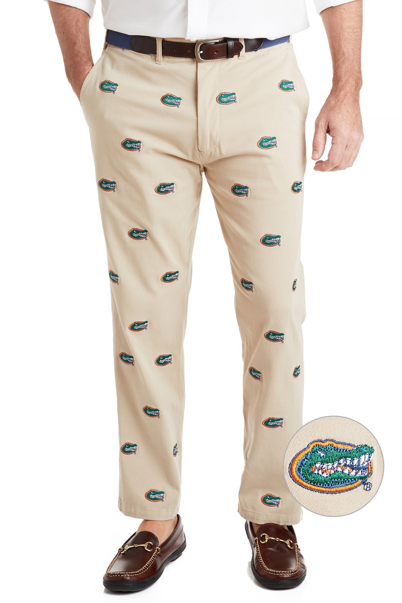 Mens Collegiate Performance Pant Khaki with UF – Castaway Nantucket Island