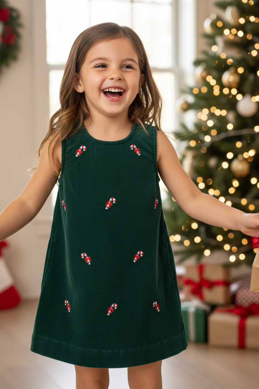 white christmas dresses Girls Holiday Shift Dress Corduroy Hunter Embroidered with Candy Cane Castaway Nantucket Island white christmas dresses Girls Holiday Shift Dress Corduroy Hunter Embroidered with Candy Cane Castaway Nantucket Island