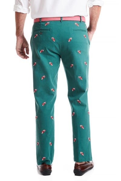 Harbor Pant Stretch Twill Hunter with Candy Cane MENS EMBROIDERED PANTS Castaway Clothing