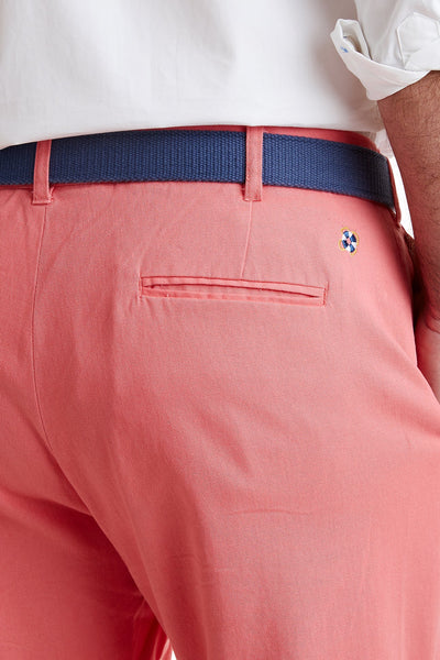 Harbor Pant Stretch Twill Sunset Coral MENS PANTS Castaway Nantucket Island