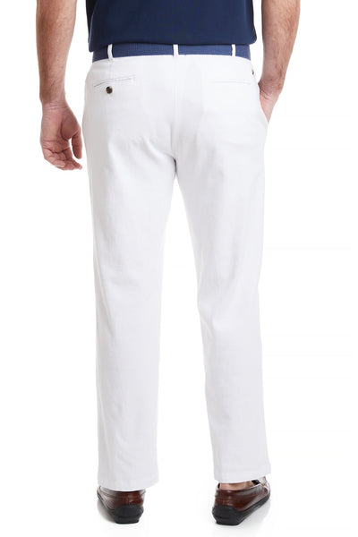 Harbor Pant Stretch Twill White MENS PANTS Castaway Nantucket Island