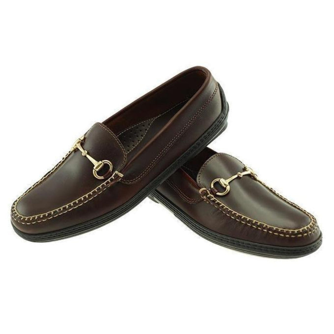 T B PHELPS Horse Bit Driving Shoes Grid Iron Brown  2004-30 Mens Size 11 T.B. Phelps Ribbon Horse Bit Mens Brown Loafers & Slip On  main image 4