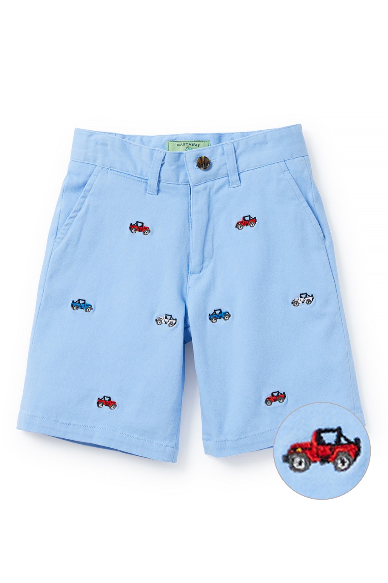 Jetties Short Stretch Twill Liberty with Jeeps BOYS SHORTS Castaway Nantucket Island