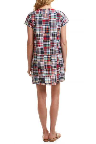 Ladies Oceanique Dress Sconset Patch Madras TUNICS & DRESSES Castaway Nantucket Island